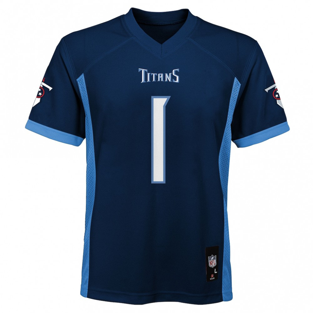 Cameron Ward Tennessee Titans Youth Replica Player Jersey - Navy-GridironStore